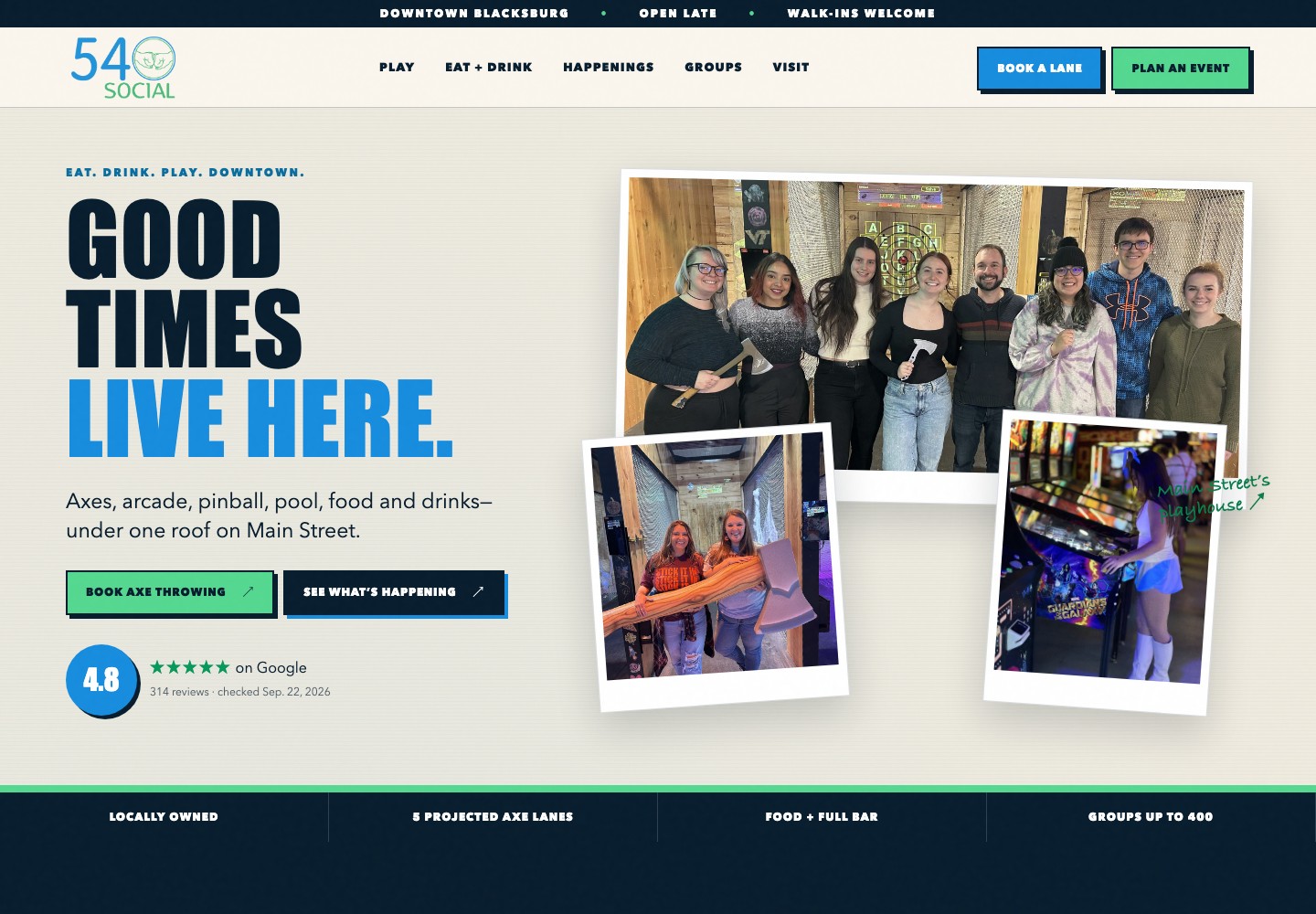 Actual 540 Social website design