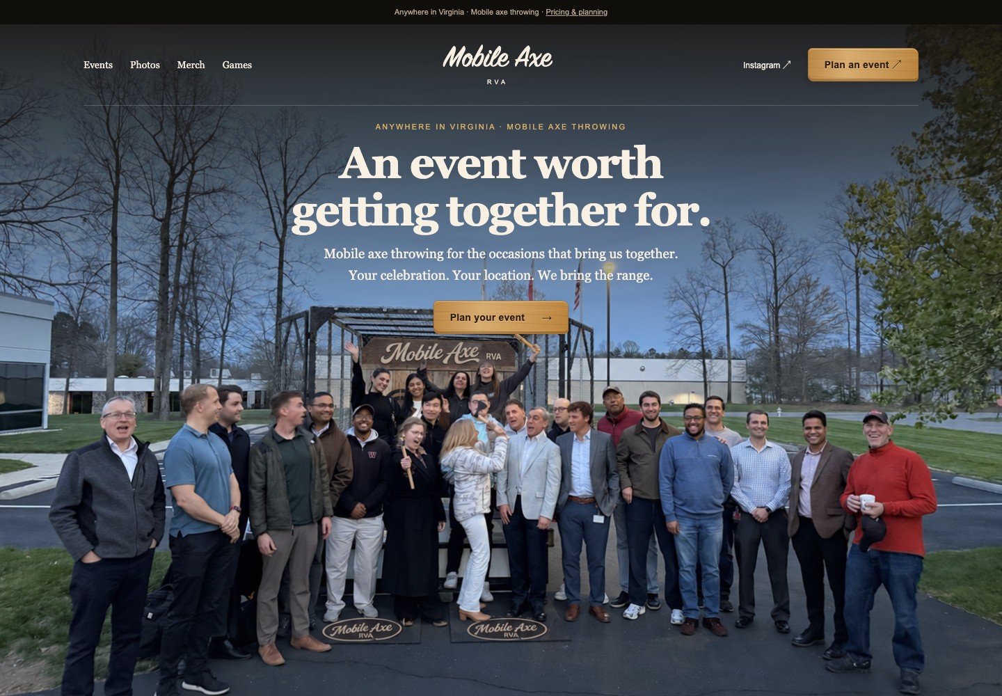 Actual Mobile Axe RVA website design