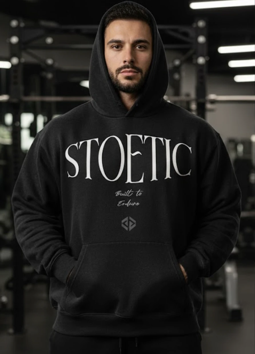 Stoetic Built to Endure hoodie campaign